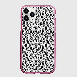 Чехол iPhone 11 Pro матовый Панк, цвет: 3D-малиновый