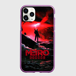 Чехол iPhone 11 Pro матовый Metro Exodus, цвет: 3D-фиолетовый