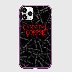 Чехол iPhone 11 Pro матовый Cannibal Corpse Songs Z, цвет: 3D-фиолетовый