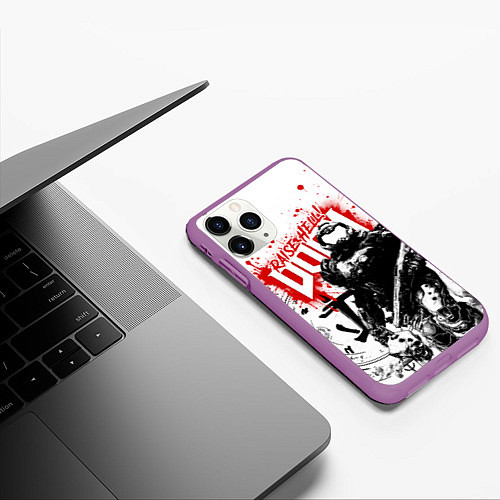Чехол iPhone 11 Pro матовый DOOM Eternal / 3D-Фиолетовый – фото 3
