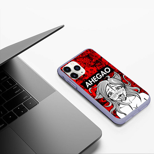 Чехол iPhone 11 Pro матовый AHEGAO / 3D-Светло-сиреневый – фото 3