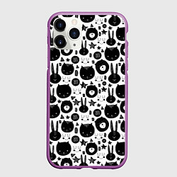 Чехол iPhone 11 Pro матовый Мультяшки, цвет: 3D-фиолетовый