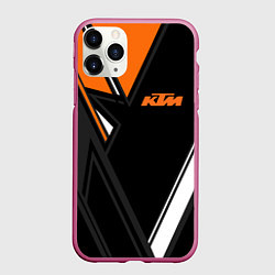 Чехол iPhone 11 Pro матовый KTM КТМ, цвет: 3D-малиновый