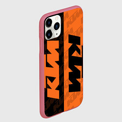 Чехол iPhone 11 Pro матовый KTM КТМ Z, цвет: 3D-малиновый — фото 2