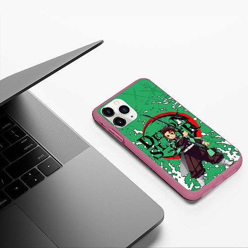 Чехол iPhone 11 Pro матовый ТАНДЖИРО / 3D-Малиновый – фото 3