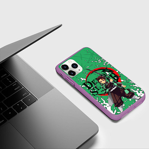 Чехол iPhone 11 Pro матовый ТАНДЖИРО / 3D-Фиолетовый – фото 3
