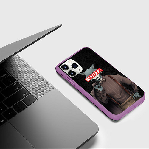 Чехол iPhone 11 Pro матовый BEASTARS / 3D-Фиолетовый – фото 3