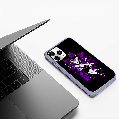 Чехол iPhone 11 Pro матовый GENSHIN IMPACT, ДИОНА / 3D-Светло-сиреневый – фото 3