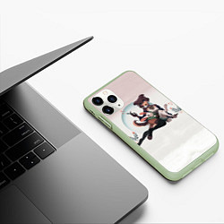 Чехол iPhone 11 Pro матовый Джуно и Хару, цвет: 3D-салатовый — фото 2