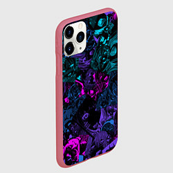 Чехол iPhone 11 Pro матовый Neon Ahegao, цвет: 3D-малиновый — фото 2