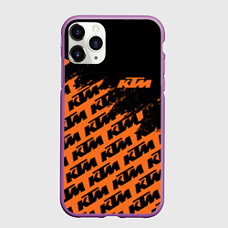 Чехол iPhone 11 Pro матовый KTM КТМ, цвет: 3D-фиолетовый