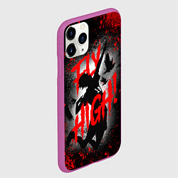 Чехол iPhone 11 Pro матовый FLY HIGH ВОЛЕЙБОЛ!!, цвет: 3D-фиолетовый — фото 2