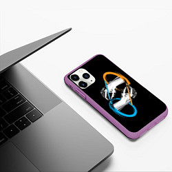 Чехол iPhone 11 Pro матовый PORTAL 2 ПОРТАЛ 2, цвет: 3D-фиолетовый — фото 2