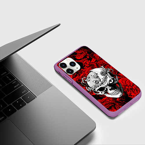 Чехол iPhone 11 Pro матовый BERSERK / 3D-Фиолетовый – фото 3