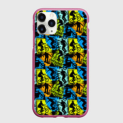 Чехол iPhone 11 Pro матовый Extreme, цвет: 3D-малиновый