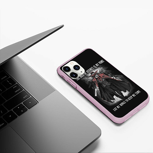 Чехол iPhone 11 Pro матовый Хеллсинг / 3D-Розовый – фото 3