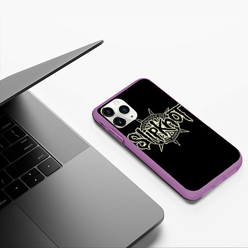 Чехол iPhone 11 Pro матовый Slipknot 1995 / 3D-Фиолетовый – фото 3