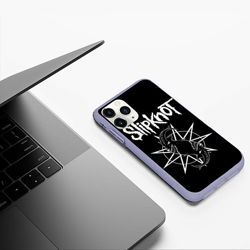 Чехол iPhone 11 Pro матовый Skipknot Козел / 3D-Светло-сиреневый – фото 3