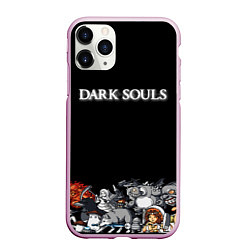 Чехол iPhone 11 Pro матовый 8bit Dark Souls, цвет: 3D-розовый