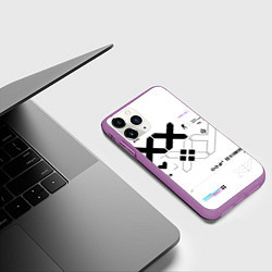 Чехол iPhone 11 Pro матовый Desert Eagle: Printstream White, цвет: 3D-фиолетовый — фото 2
