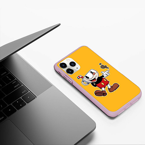 Чехол iPhone 11 Pro матовый CUPHEAD КАПХЕД / 3D-Розовый – фото 3