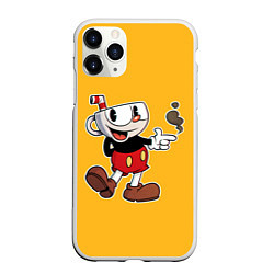 Чехол iPhone 11 Pro матовый CUPHEAD КАПХЕД, цвет: 3D-белый