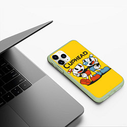 Чехол iPhone 11 Pro матовый CUPHEAD, цвет: 3D-салатовый — фото 2
