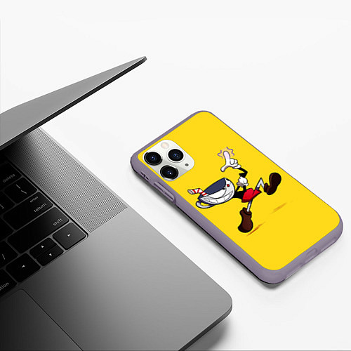 Чехол iPhone 11 Pro матовый CUPHEAD / 3D-Серый – фото 3
