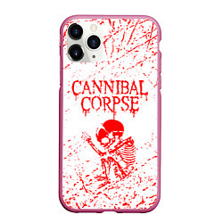 Чехол iPhone 11 Pro матовый Cannibal corpse, цвет: 3D-малиновый