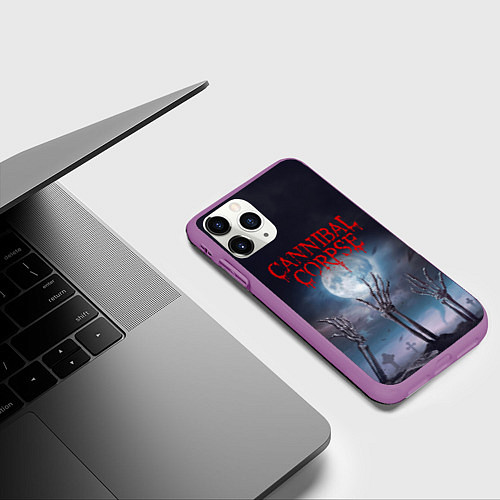 Чехол iPhone 11 Pro матовый Cannibal Corpse Труп Каннибала Z / 3D-Фиолетовый – фото 3