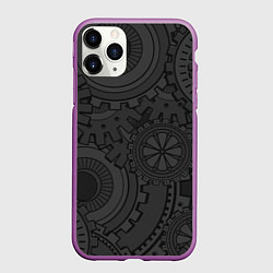 Чехол iPhone 11 Pro матовый GEARS STEAMPUNK, цвет: 3D-фиолетовый