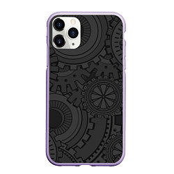 Чехол iPhone 11 Pro матовый GEARS STEAMPUNK, цвет: 3D-светло-сиреневый