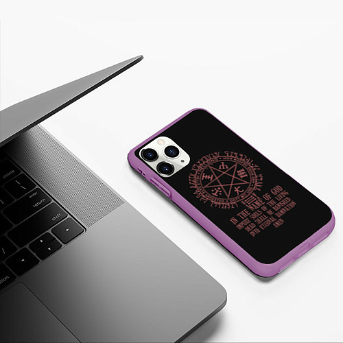 Чехол iPhone 11 Pro матовый Cromwell Seal / 3D-Фиолетовый – фото 3