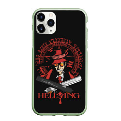 Чехол iPhone 11 Pro матовый Hellsing, цвет: 3D-салатовый