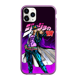 Чехол iPhone 11 Pro матовый JOJOS BIZARRE ADVENTURE, цвет: 3D-фиолетовый