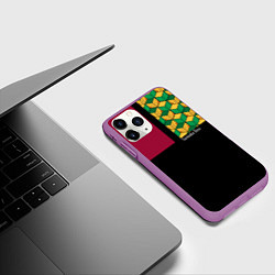 Чехол iPhone 11 Pro матовый Гию Томиока Kimetsu no Yaiba, цвет: 3D-фиолетовый — фото 2