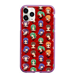 Чехол iPhone 11 Pro матовый Characters Higurashi no, цвет: 3D-фиолетовый