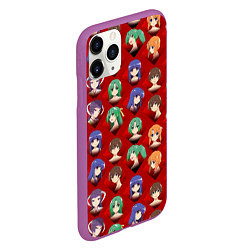 Чехол iPhone 11 Pro матовый Characters Higurashi no, цвет: 3D-фиолетовый — фото 2