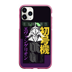 Чехол iPhone 11 Pro матовый Evangelion EVA 01, цвет: 3D-малиновый