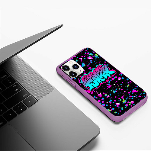 Чехол iPhone 11 Pro матовый FRIDAY NIGHT FUNKIN NEON / 3D-Фиолетовый – фото 3