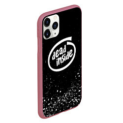 Чехол iPhone 11 Pro матовый DEAD INSIDE, цвет: 3D-малиновый — фото 2