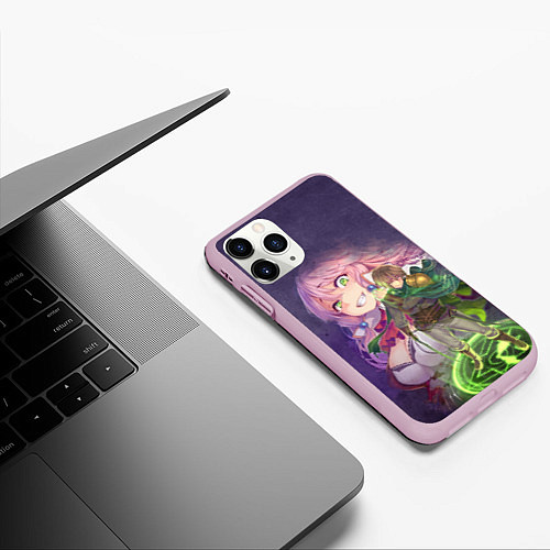Чехол iPhone 11 Pro матовый Flare and Keyaru / 3D-Розовый – фото 3