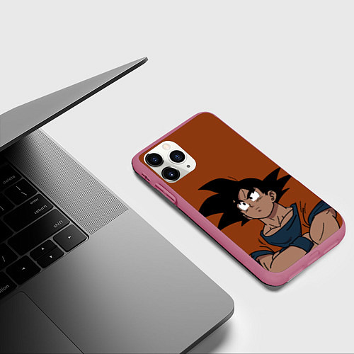 Чехол iPhone 11 Pro матовый DRAGON BALL ДРАГОН БОЛЛ / 3D-Малиновый – фото 3