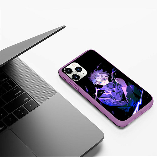 Чехол iPhone 11 Pro матовый JUJUTSU KAISEN / 3D-Фиолетовый – фото 3