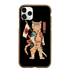 Чехол iPhone 11 Pro матовый Shogun Cat, цвет: 3D-коричневый