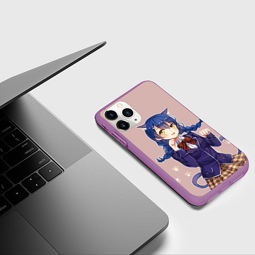 Чехол iPhone 11 Pro матовый Повар боец Сома / 3D-Фиолетовый – фото 3