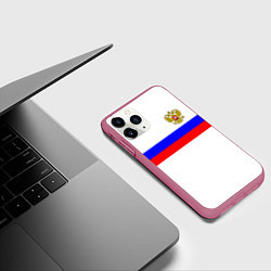 Чехол iPhone 11 Pro матовый СБОРНАЯ РОССИИ 2021, цвет: 3D-малиновый — фото 2