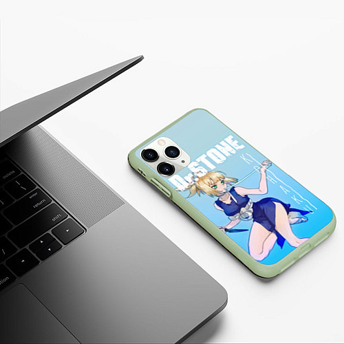 Чехол iPhone 11 Pro матовый Kohaku / 3D-Салатовый – фото 3