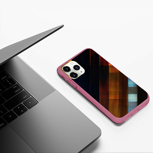 Чехол iPhone 11 Pro матовый Суперстайл / 3D-Малиновый – фото 3