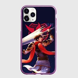 Чехол iPhone 11 Pro матовый The Kings Avatar Ye Xiu, цвет: 3D-фиолетовый